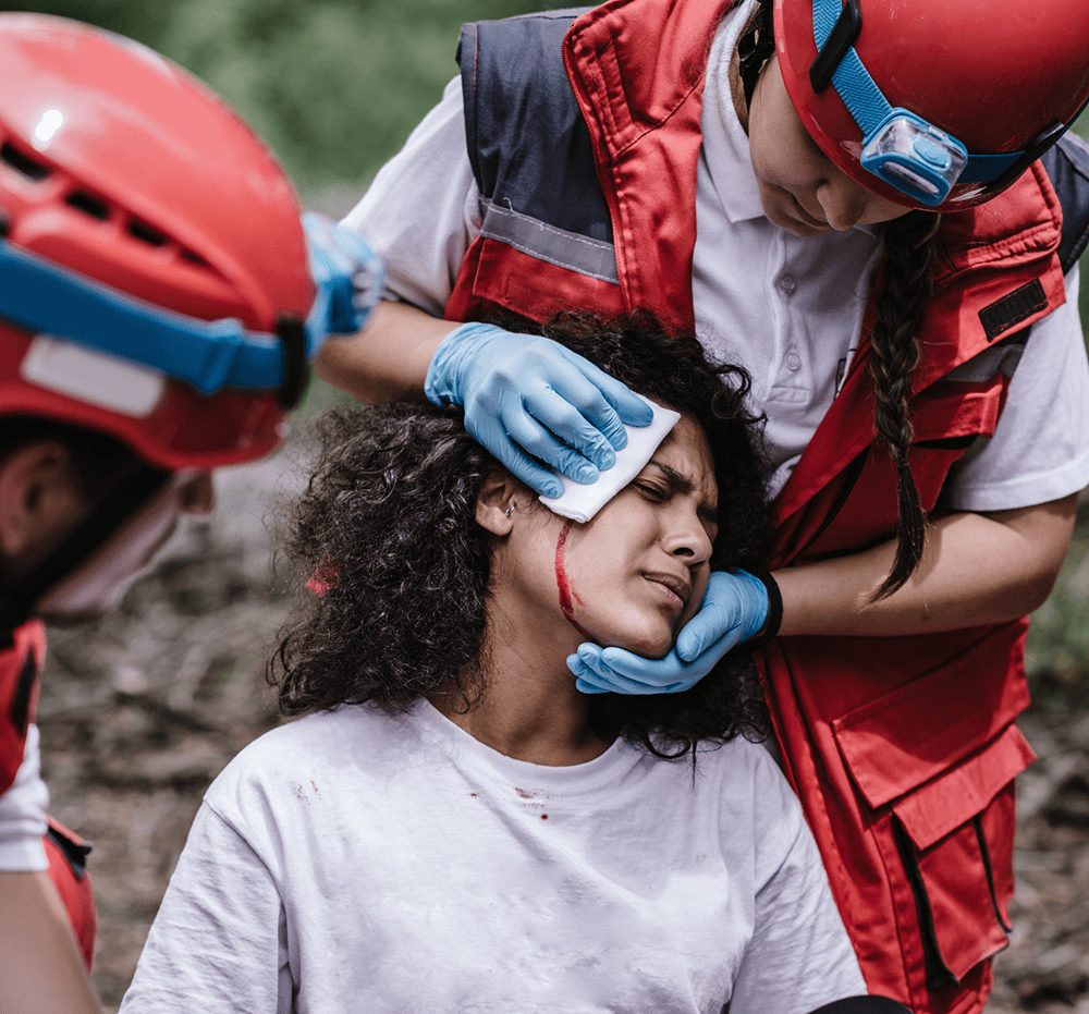 First aid treatment for head injury